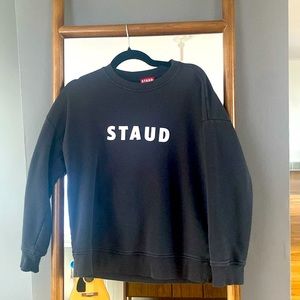 STAUD Black Crewneck Sweatshirt